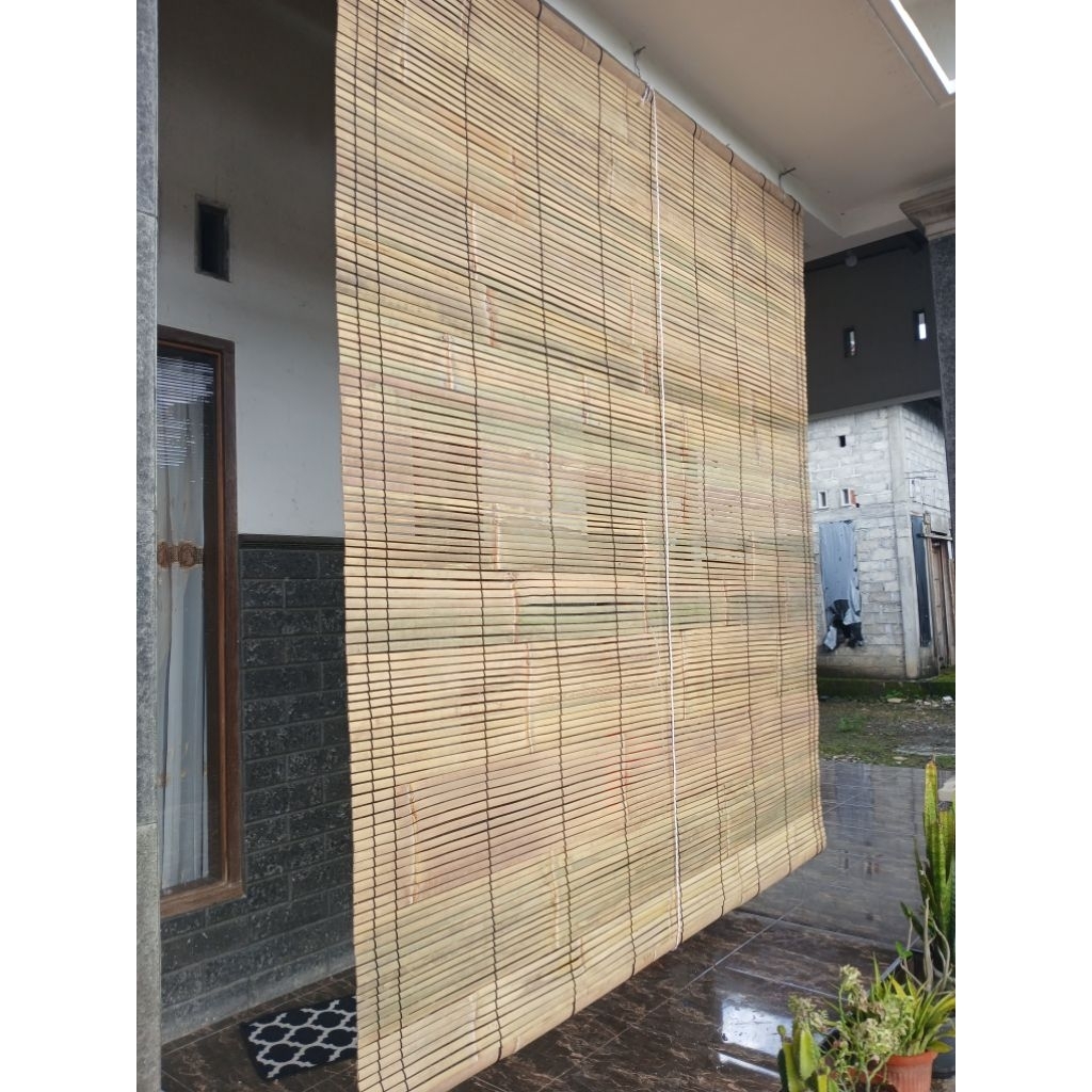 Tirai bambu / Krey  bamboo curtain outdoor lebar 2 x 2.20 meter