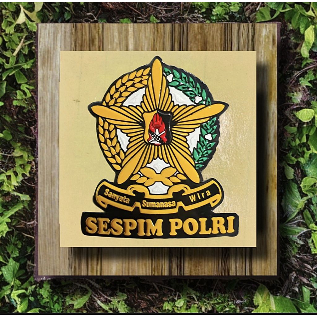 stiker embos/stiker timbul/stiker embos logo sespim polri/stiker embos sespim polri