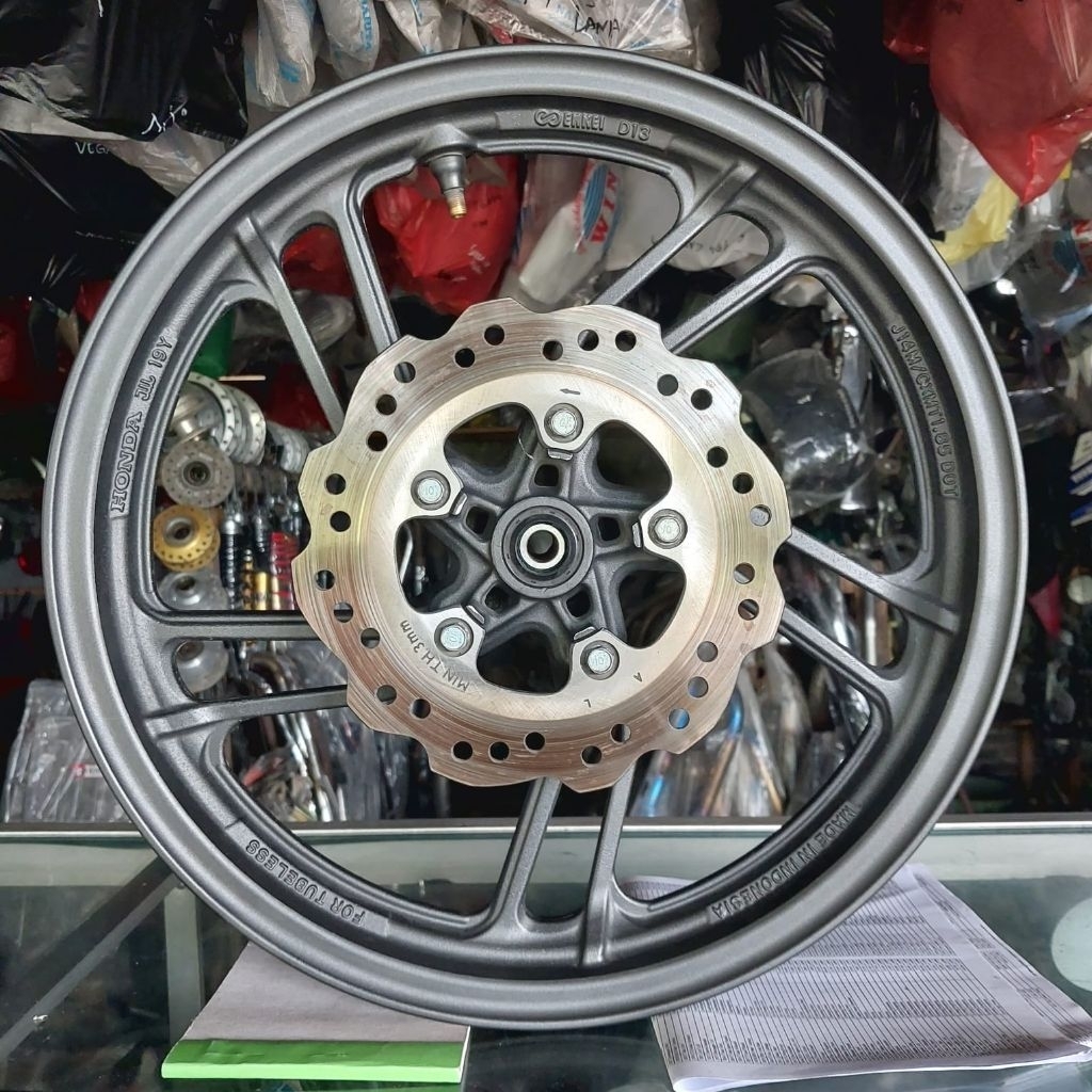 velg depan vario 125 led new velg vario 150 led new gen dua original honda  enkei + piringan cakram 