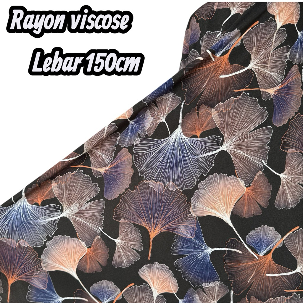kain katun rayon premium-rayon viscoss-motif bunga tesa-rayon meteran-kd ayt
