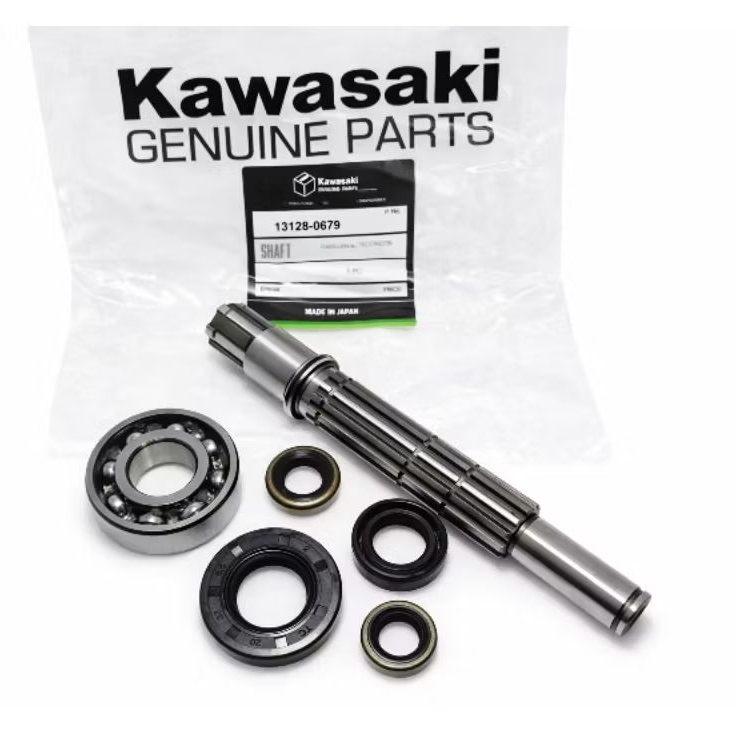As Gear Depan+Bearing 6203+Seal Mesin komplit (KLX) Kawasaki Klx 150,klx 150
