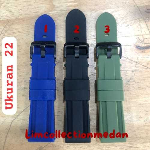 Tali Karet Jam Tangan UNIVERSAL / Strap Rubber Jam Tangan Ukuran 22