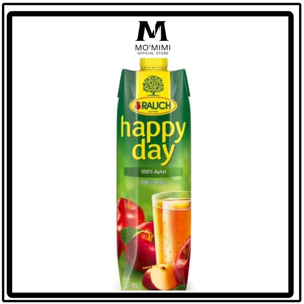 Rauch Happy Day 100% Apple Juice 1 Liter | Jus Buah Apel Murni 100%