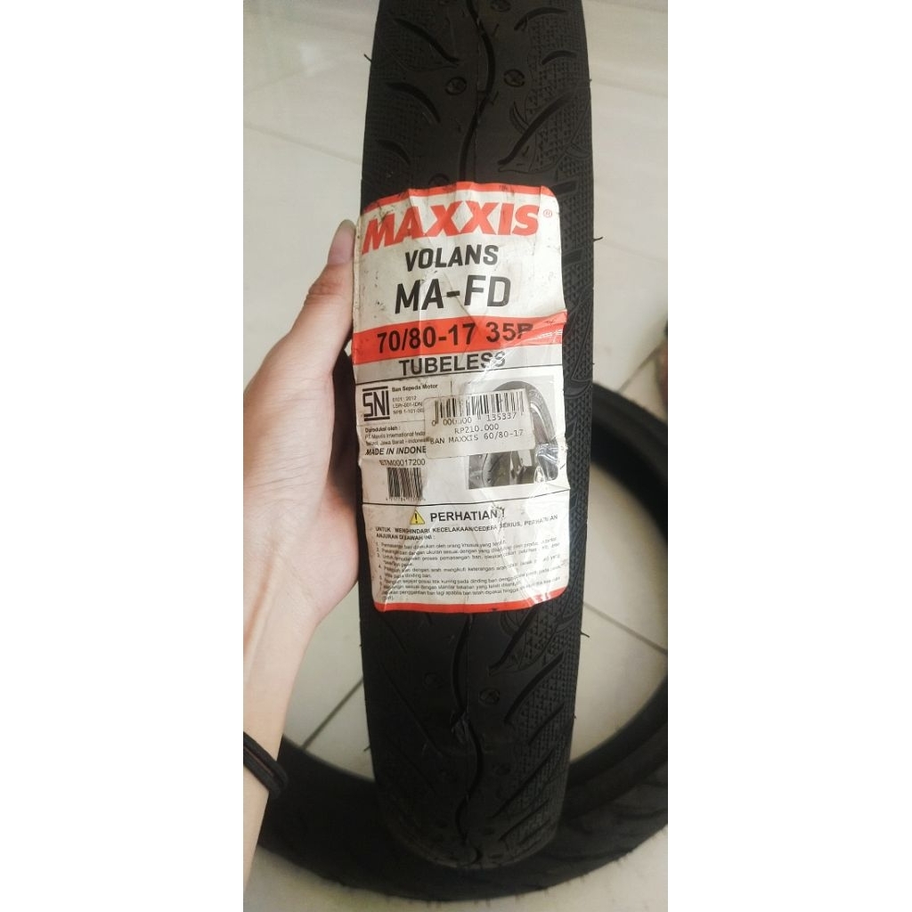 BAN MAXXIS TUBELESS 70/80-17 Ring17