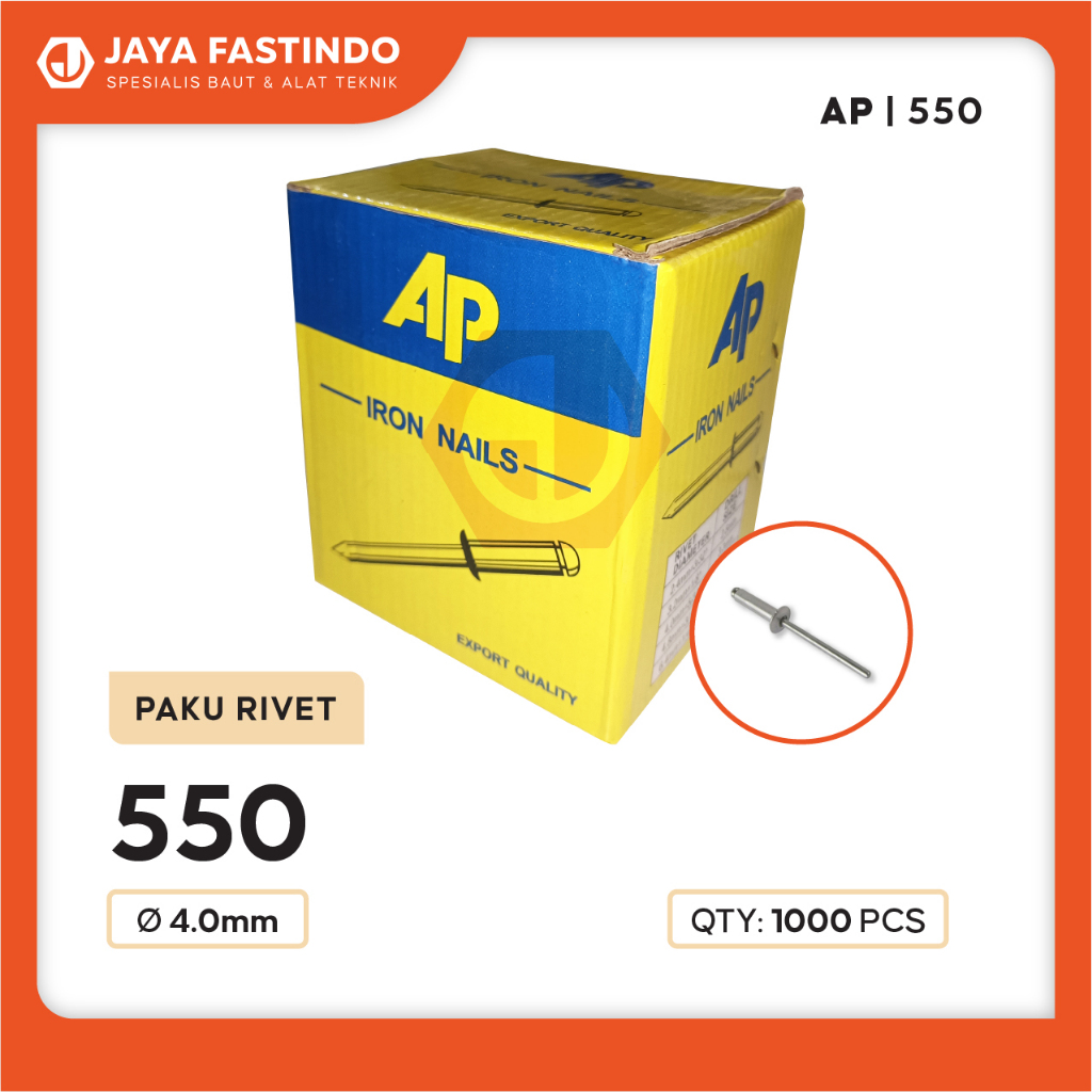 [1KTK] PAKU RIVET AP 550 / BLIND RIVET AP 550 / PAKU RIVET TEMBAK MERK AP 550 (1000PCS)