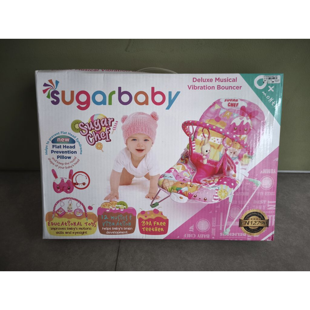 [PRELOVED NEW] SUGAR BABY Deluxe Musical Vibration Bouncer - New SEGEL