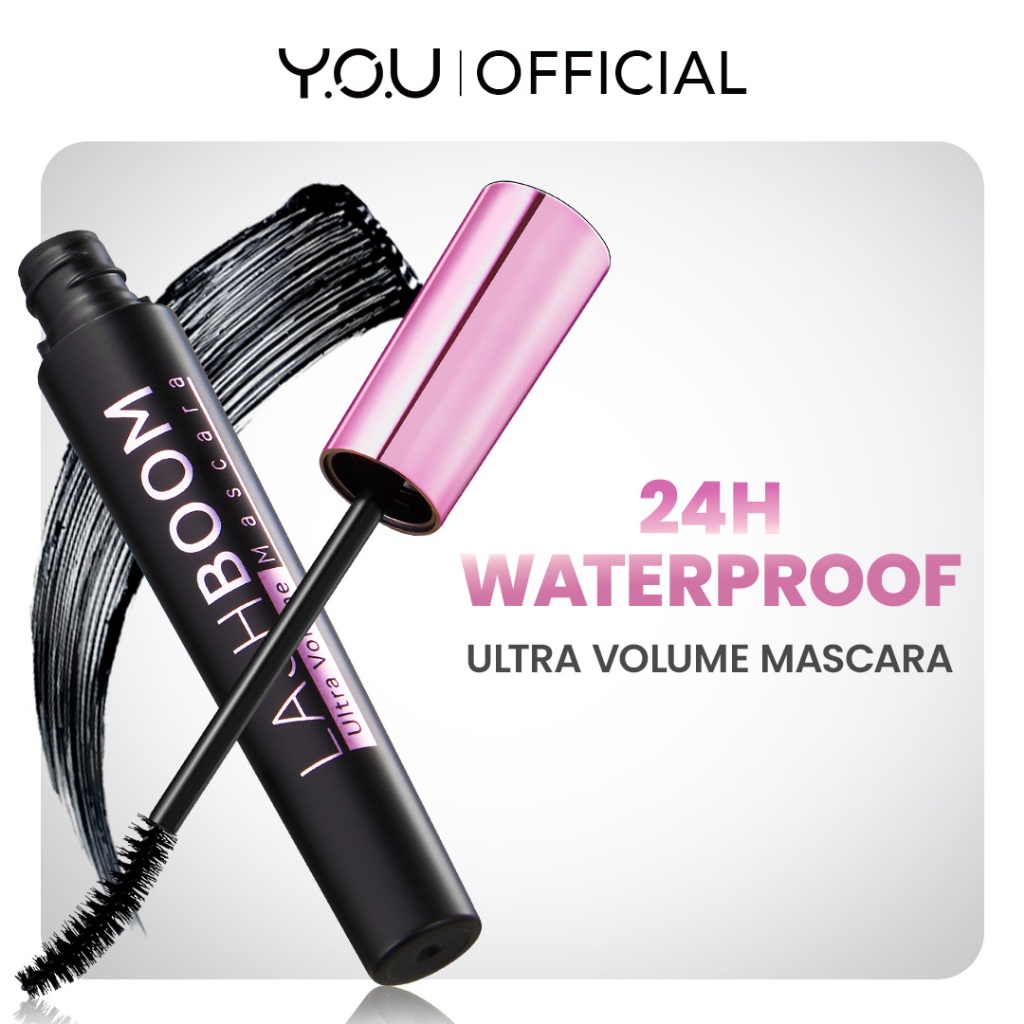 YOU Lashboom Ultra Volume Mascara Maskara Waterproof Tahan 24 Jam Lash Lift Kosmetik Mata