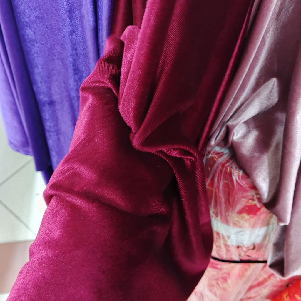 kain bludru premium bludru velpet gaun pengantin