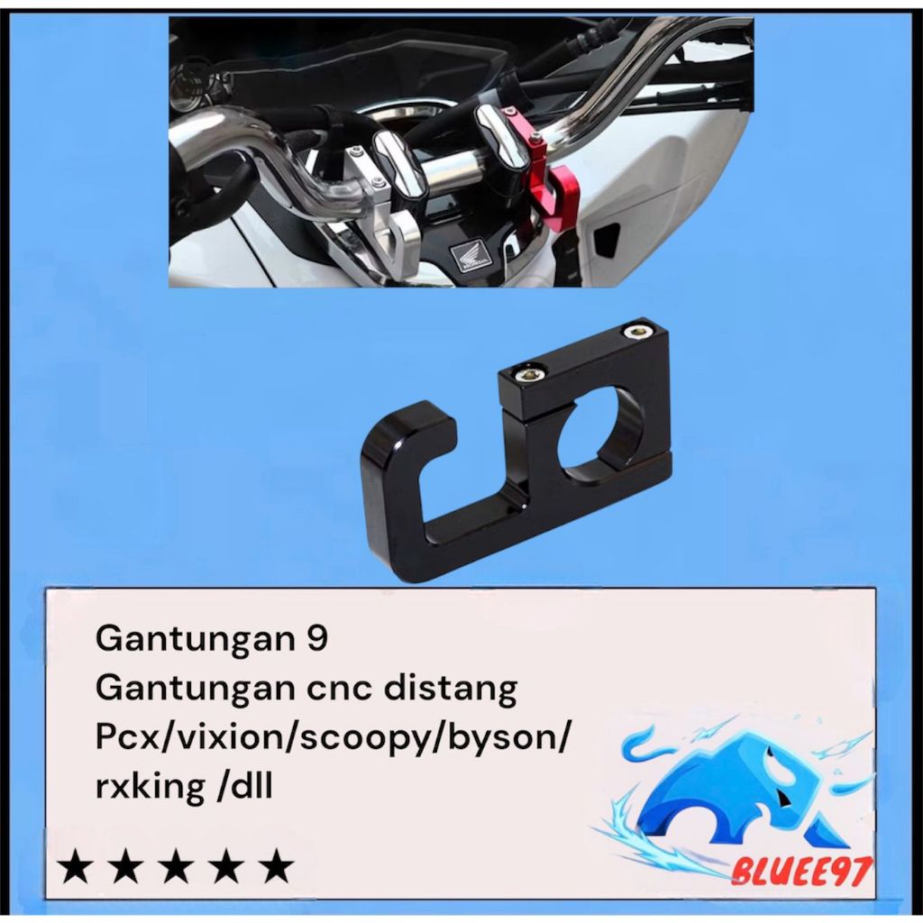 Kait Modifikasi E-Bike PCX ADV VIXION Scoopy Fino CNC HITAM