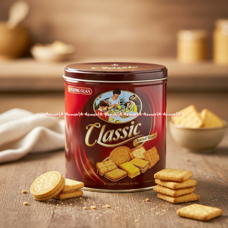 Khong Guan 350gr Classic Assorted Biscuit Biskuit Khonguan Klasik Kaleng Konguan Khongguan 350 gram