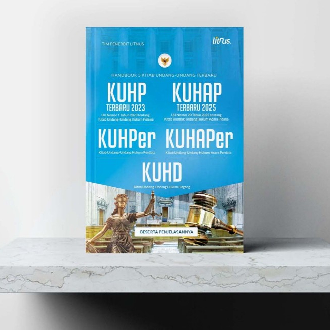 [ORIGINAL] HANDBOOK 5 KITAB UNDANG-UNDANG TERBARU KUHP Terbaru 2023, KUHAP Terbaru 2025, KUHPer, KUH