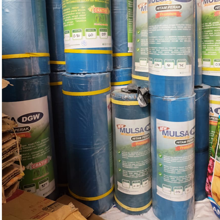 Plastik Mulsa Hitam Perak DGW Premium Lebar 120 CM Panjang 265 M -+ 9 KG