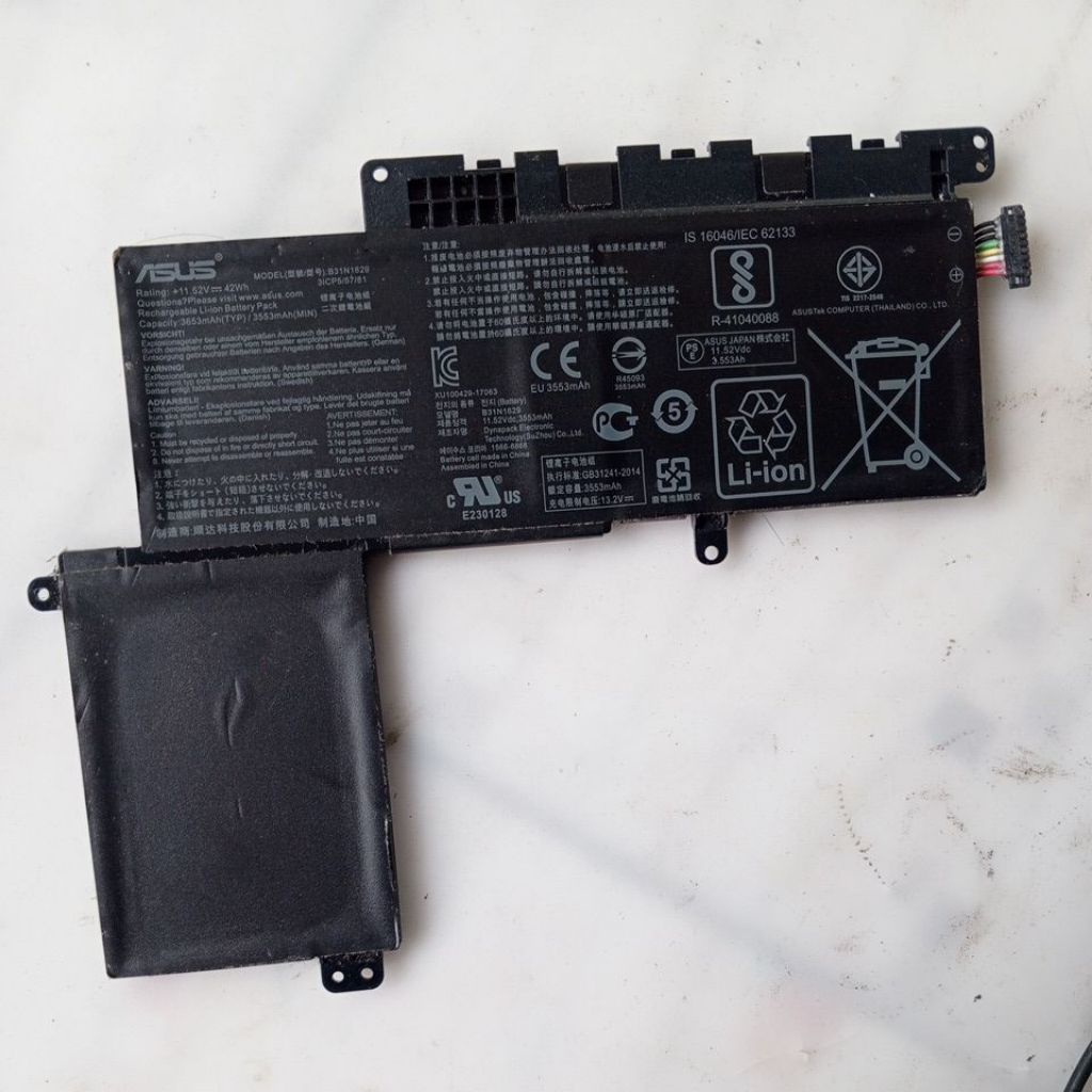 Baterai Laptop Asus E203 E203N E203NA E303MA X203N X207N B31N1629 42Wh