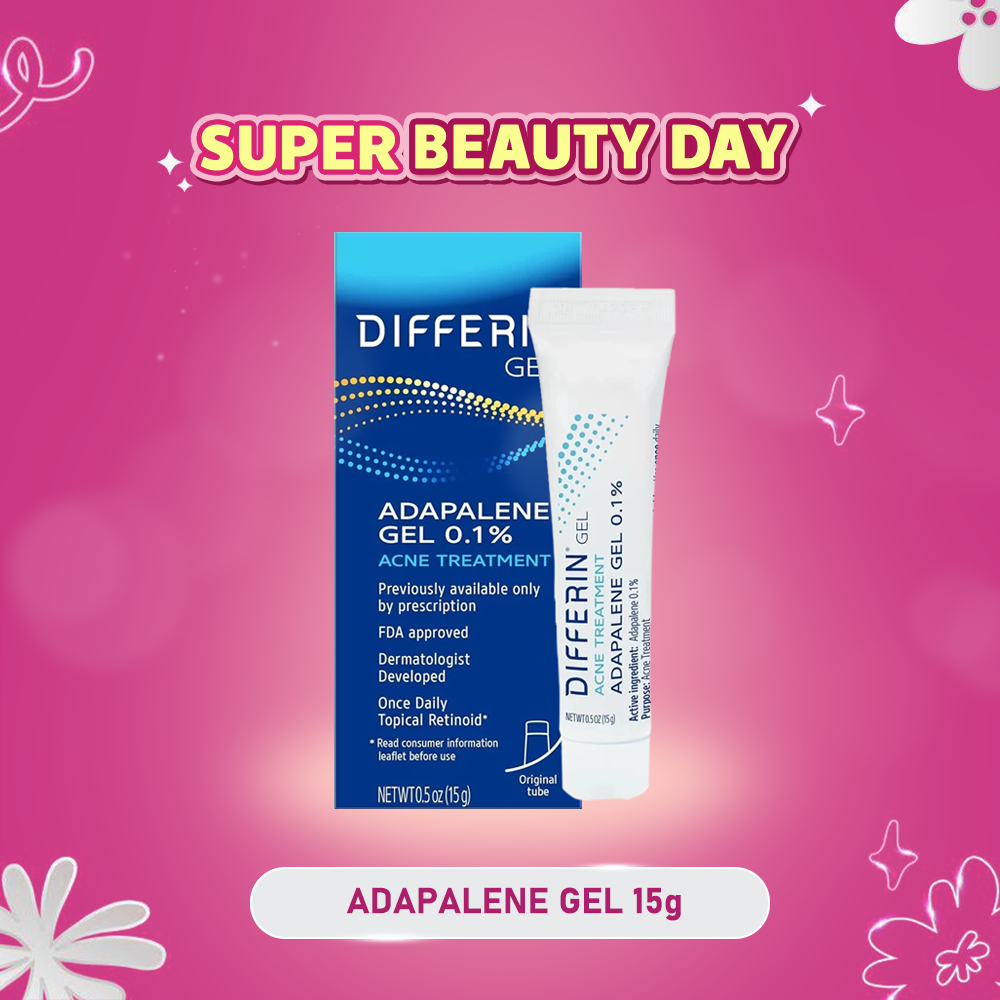 Differin 0.1% Adapalene Gel Treatment 15 gr| Differin Acne Treatment Gel USA|Tube