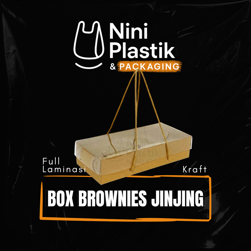 Box Brownies Jinjing Kraft  Dus Brownies Sekat Jendela Mika Full Laminasi