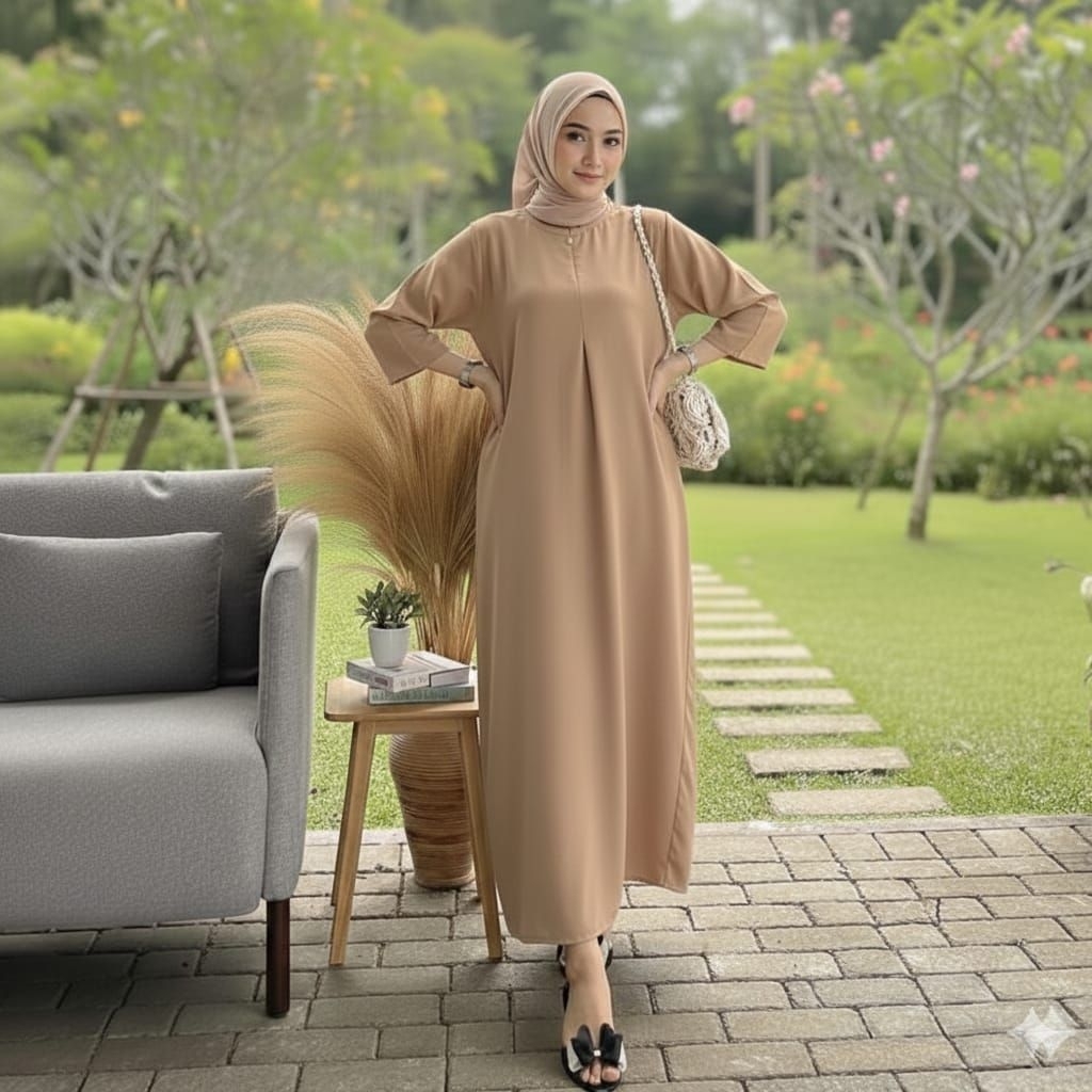 NAFISA GAMIS GAMIS ABAYA POLOS SIMPLE BUSUI WANITA MODEL TERBARU
