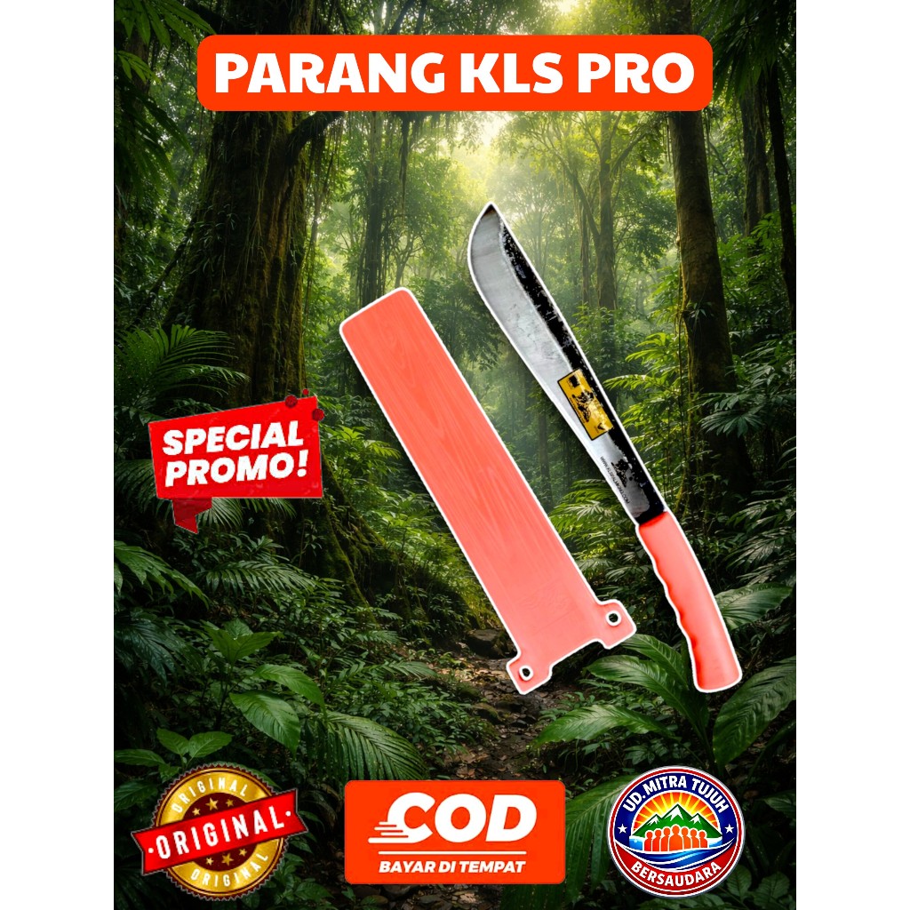 KLS PRO PARANG SERBAGUNA LANGSUNG PAKAI TANPA ASAH KUAT DAN TAHAN LAMA ORIGINAL MALAYSIA
