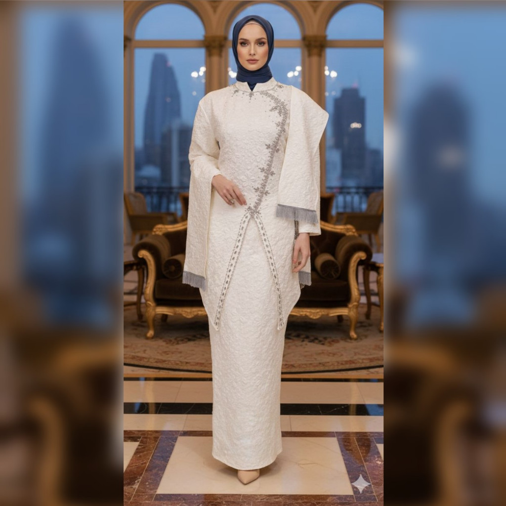 KEBAYA SETELAN ROK BAHAN JANGGAN PREMIUM DRESS PESTA MEWAH BAJU UNDANGAN TERBARU KEKINIAN