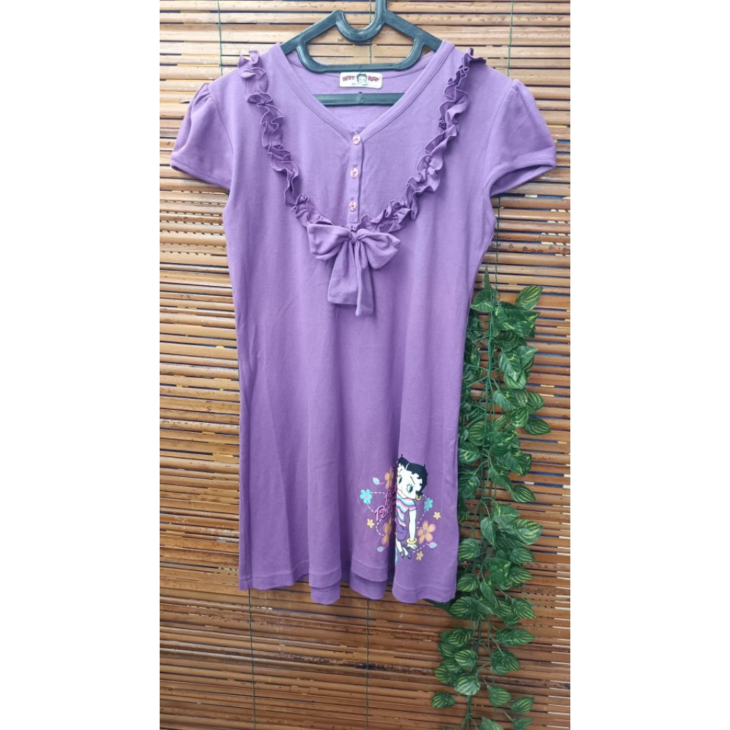 Dress Anak Perempuan Betty Boop Size 14