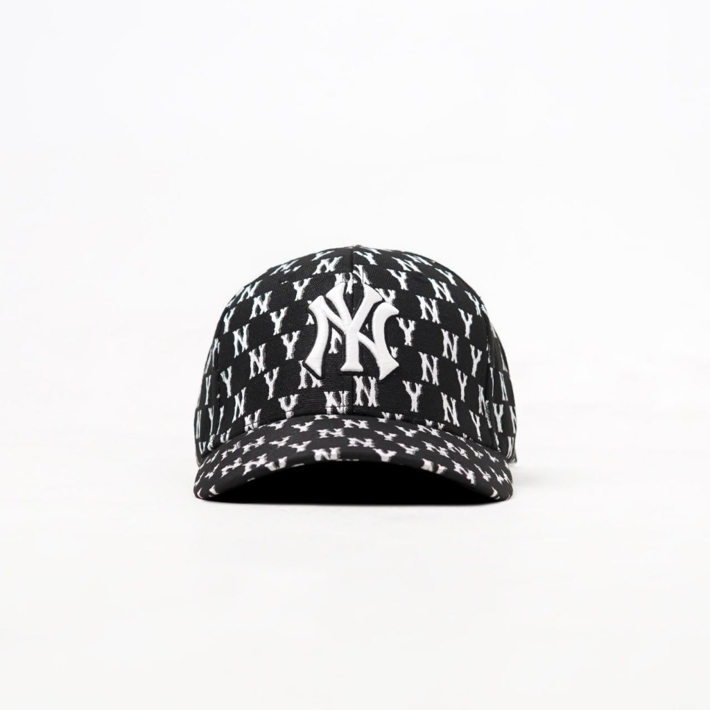 Topi MLB NY MONOGRAM WHITE BLACK 2 CAP 100% ORIGINAL