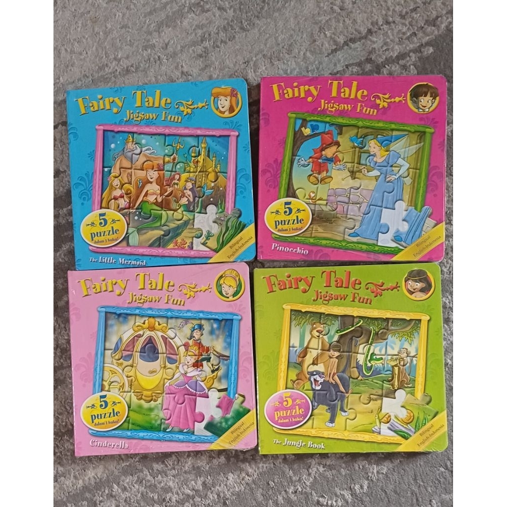 Fairy Tales Jigsaw Story & Puzzlework Bilingual