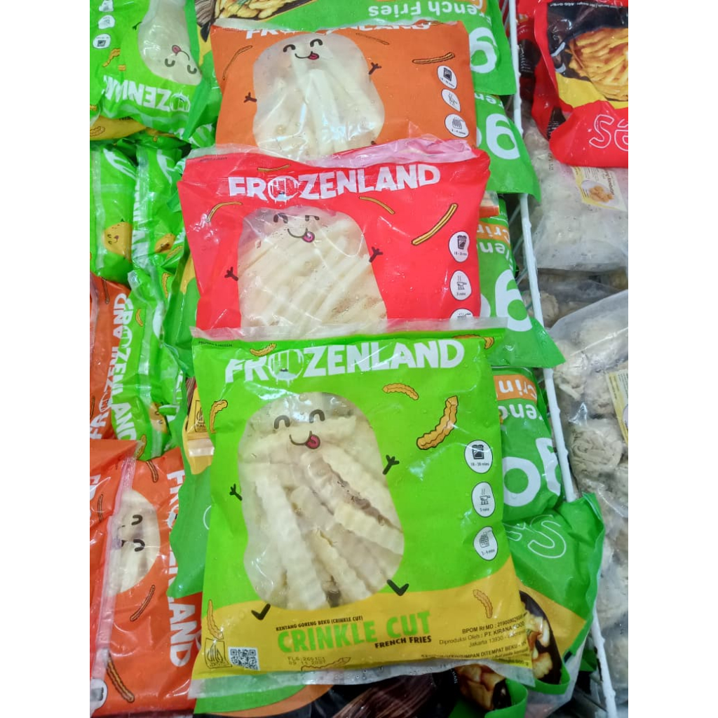 FROZENLAND KENTANG GORENG (FRENCH FRIES) 500GR / KENTANG GORENG FROZENLAND 500gr