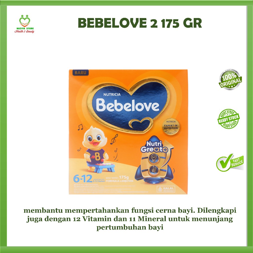 BEBELOVE 2 175 GR - 400 GR Susu Formula Bayi Bubuk Untuk Usia 6-12 Bulan