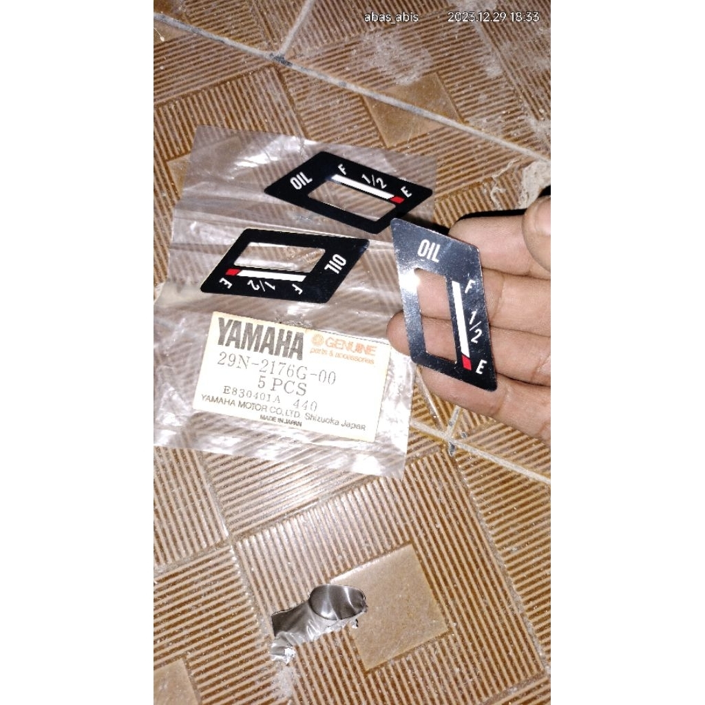 stiker level oil rx king cobra original nos