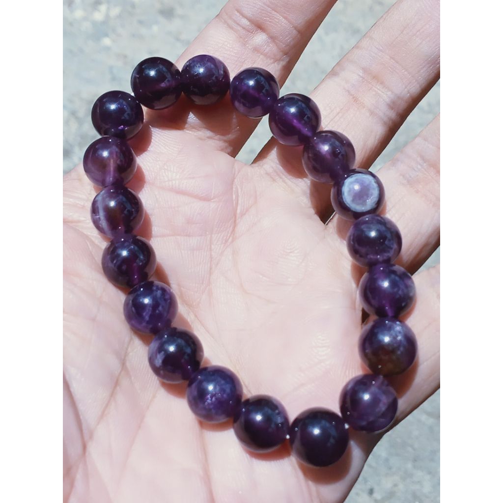 Gelang Batu Kecubung Ungu Mata Dewa Antik