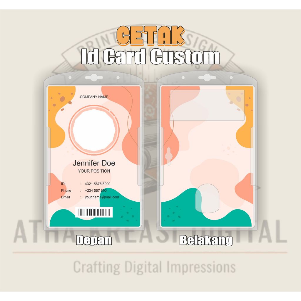 Custom ID CARD, NAME TAG Print UV Emoney Mandiri / Flazz Gen 2 BCA / Tapcash BNI / Brizzi BRI ), dan