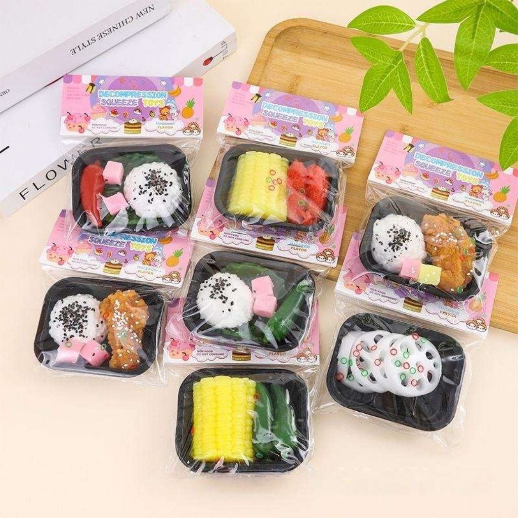 (SUSHI) MAINAN SQUISHY SUSHI SET MAINAN PENCET ANTI STRESS
