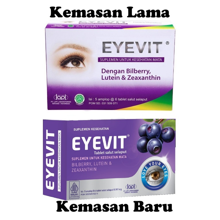 Eyevit Tablet Vitamin Mata Dewasa - Kesehatan Mata 30 Tablet