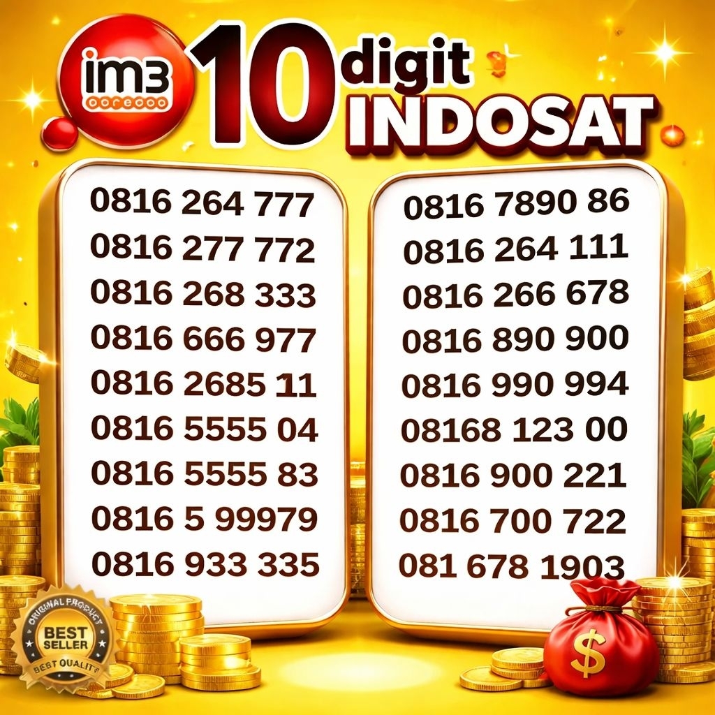 NOMOR CANTIK 10 DIGIT PRABAYAR PERDANA INDOSAT 10DGT NOMER CANTIK NOMOR KEREN