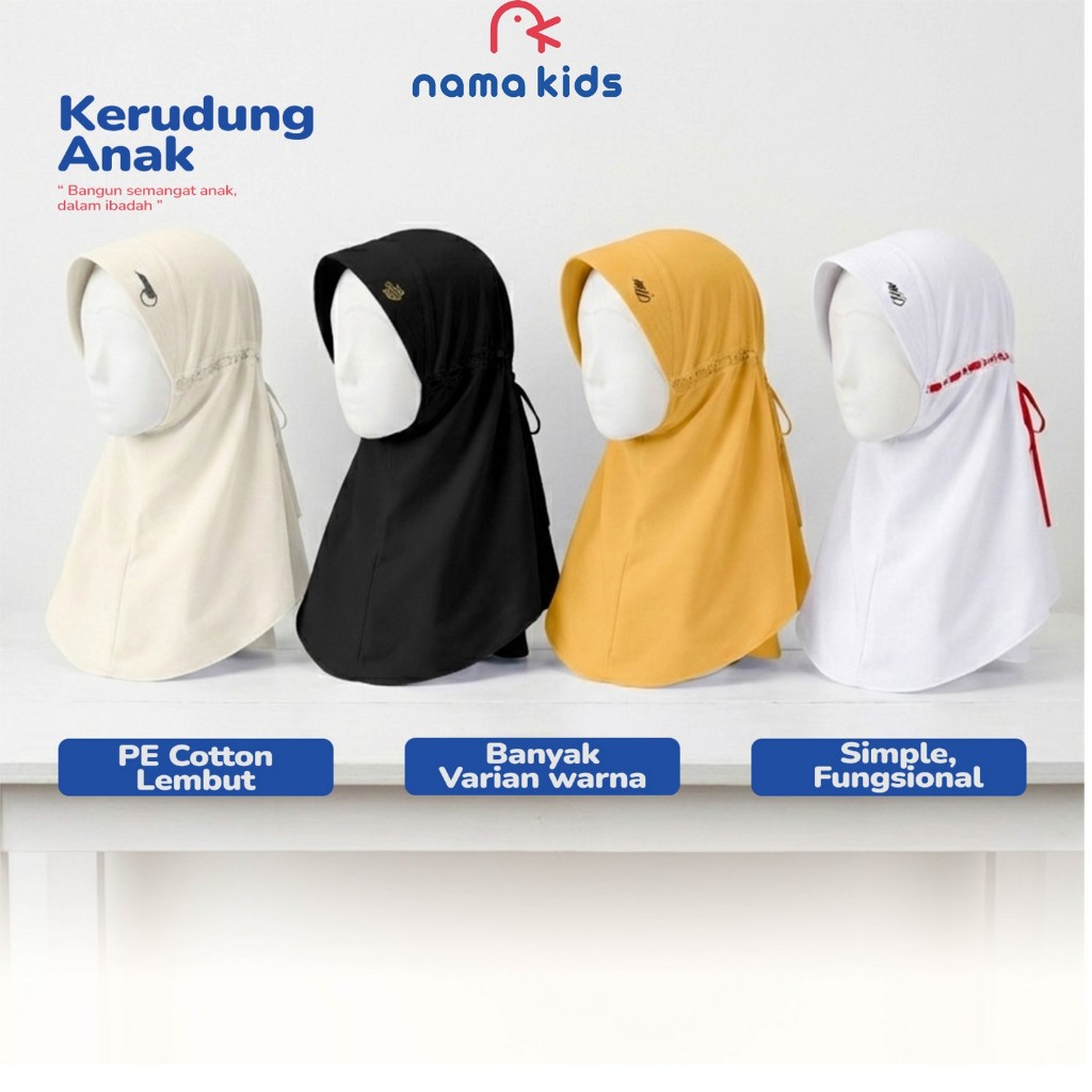 Kerudung Sekolah Ready Kerudung Anak Tk Sd Kerudung Pet Tali Serut Jilbab Sekolah