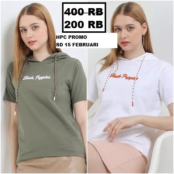 Kaos hoodie hush puppies pria seri WH DEYO original 100%