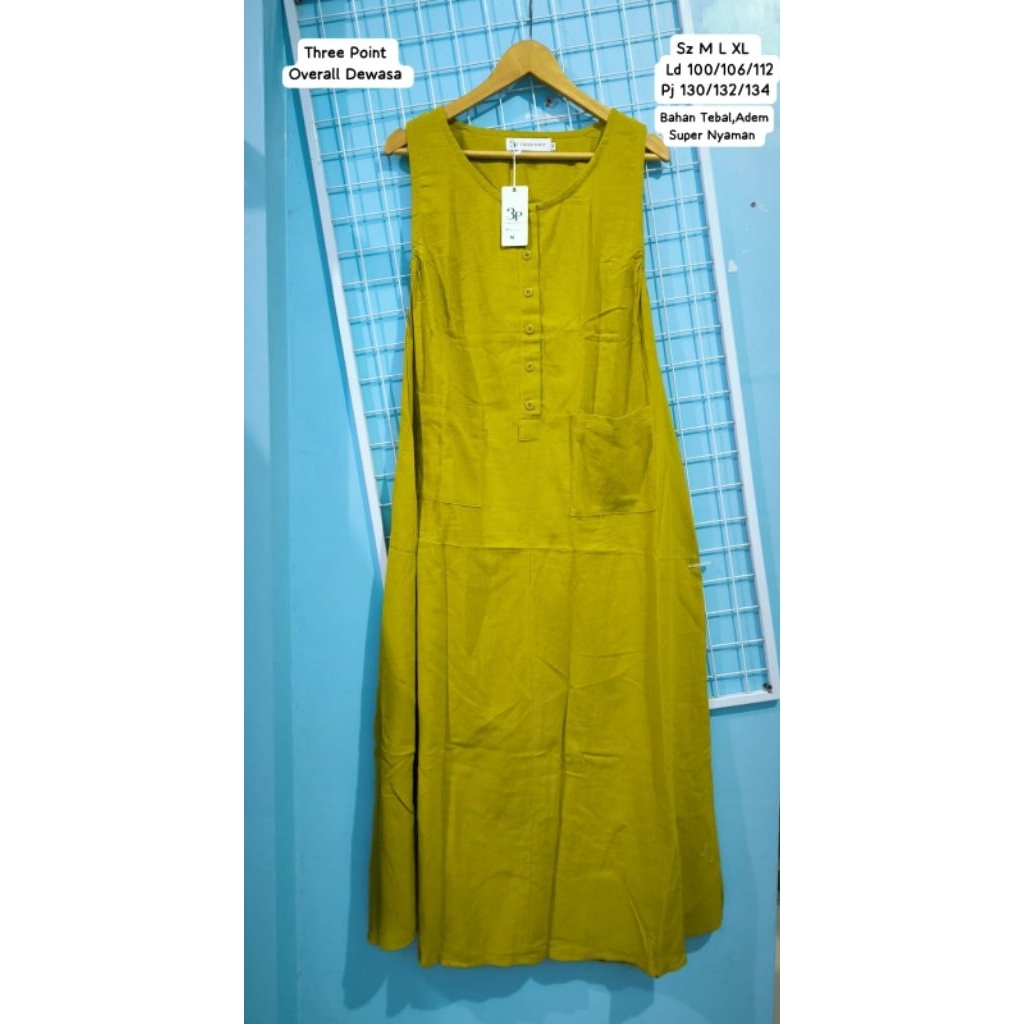 3P Three Point Overall Wanita Dewasa Nyaman Adem Bestseller
