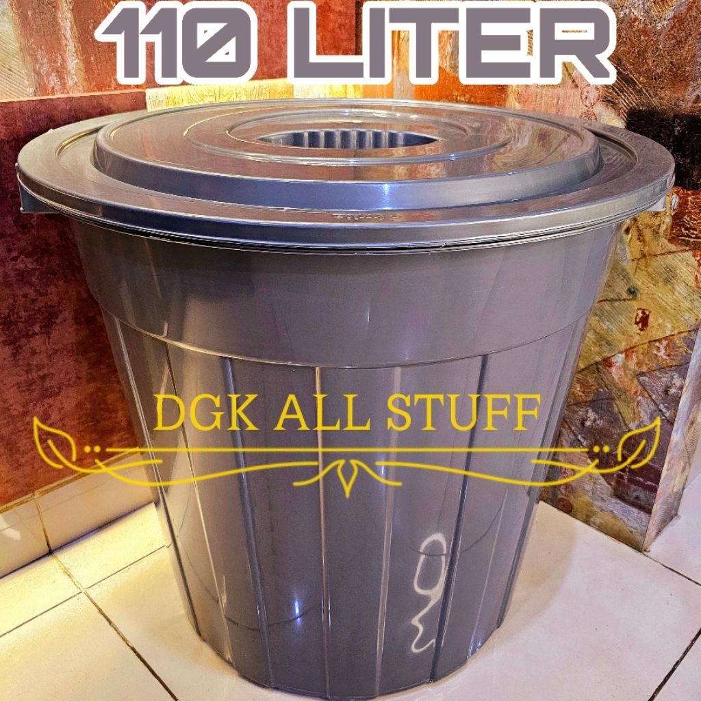 Tong Gentong Ember Bak Bertutup Tutup Air Kamar Mandi Toilet Sampah Outdoor Luar Rumah Paling Besar 