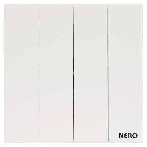 SAKLAR 4 GANG / 4 TOMBOL NERO VEGA MATTE WHITE / PUTIH Q3L1041-MW