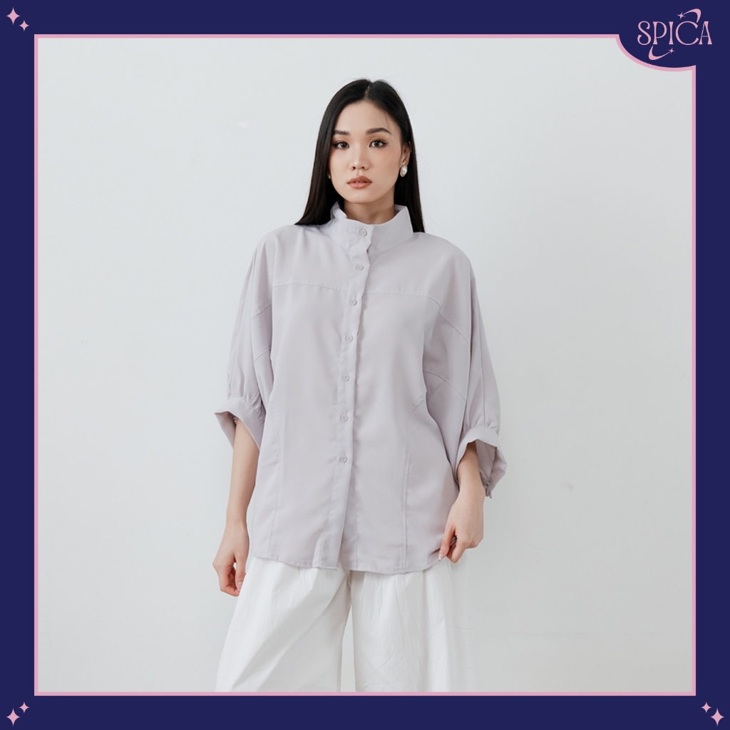 SPICA - Atasan wanita big size LD 130 blouse jumbo premium adem fit to XXL - Aster Loose Top