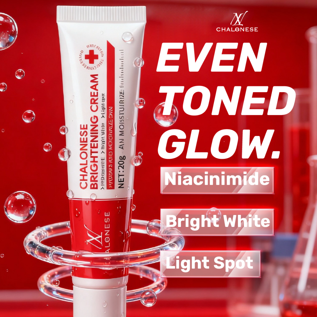 CHALONESE brightening cream BPOM COD memudarkan flek hitam noda hitam bekas jerawat darkspot diwajah mencerahkan mengglowingkan melembabkan menutrisi wajah memperbaiki skin barrier aman untuk kulit sensitif