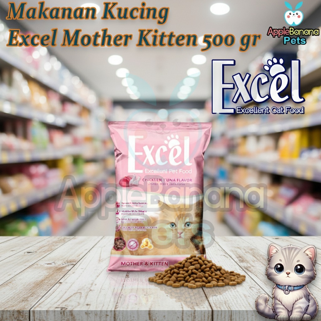 makanan kucing excel mother kitten 500 gram - Excel Mother & Kitten