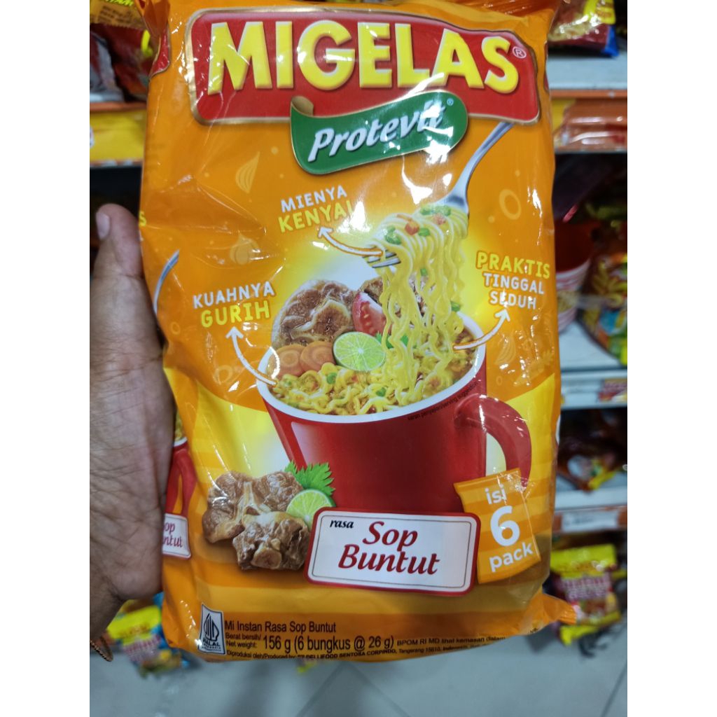 mie gelas rasa sop buntut isi 6 pcs