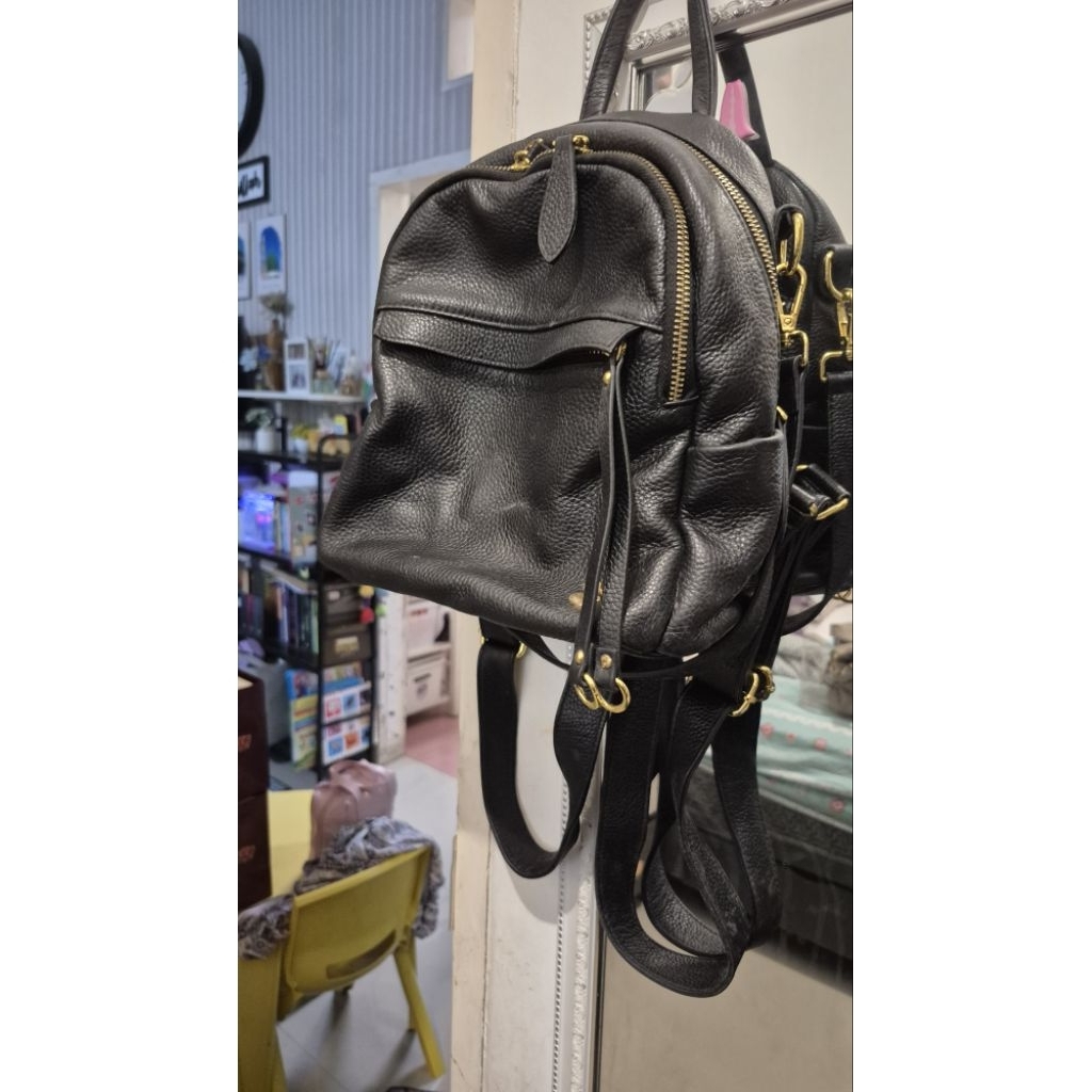 tas kulit black preloved ori