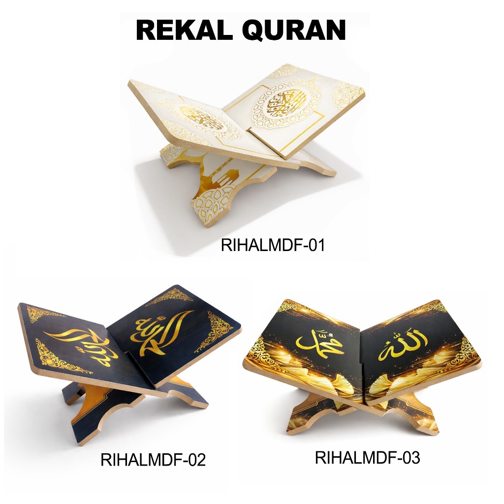 Meja Lipat Alquran / Rak Alquran / Rekal Quran / Tempat Baca Al'quran / Tatakkan Baca Buku / Meja Ng