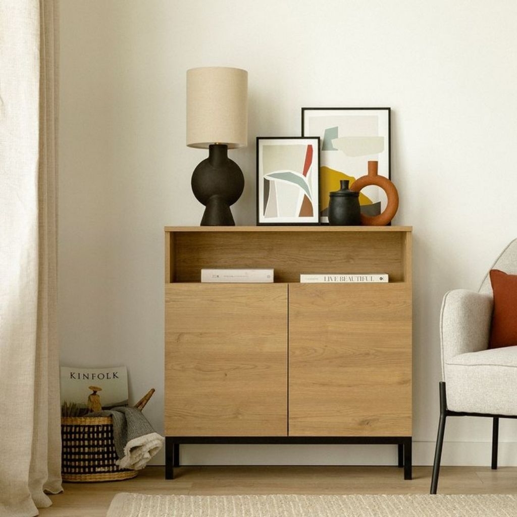 nakas minimalis kaki besi mebelan jepara