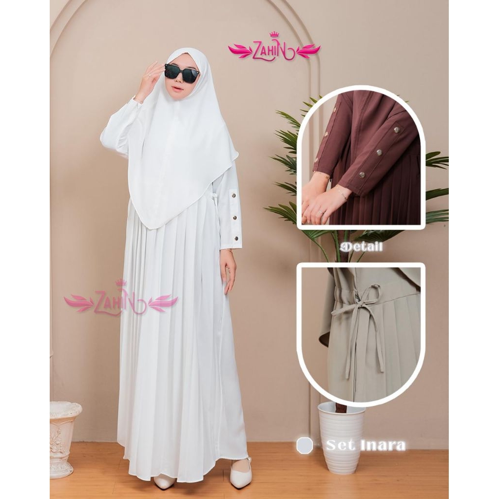 NEW  GAMIS INARA SET HIJAB BAHAN SABRINA PREMIUM ORI BY ZAHIN