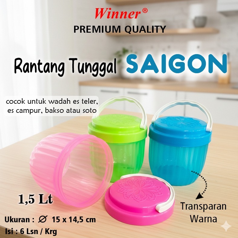 {GROSIR} PAKET 6 PCS Rantang Tunggal Transaparan tanpa samir Food Grade Rantang Hajatan Plastik Serb