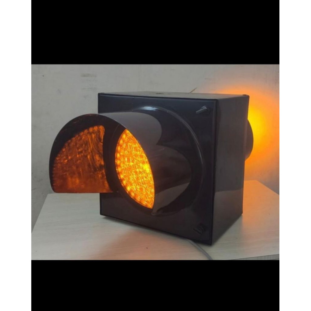 lampu warning light 1 aspek 2 Sisi 2 muka depan belakang / traffic light warning light lampu hati ha