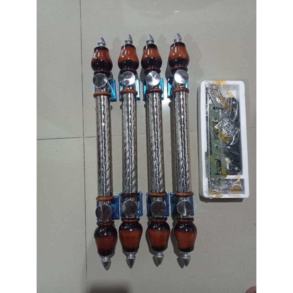 Paket Handle Pintu Kupu Tarung Stainless Tarikan Pintu Pegangan Pintu Panjang 50 cm Warna Natural Mo