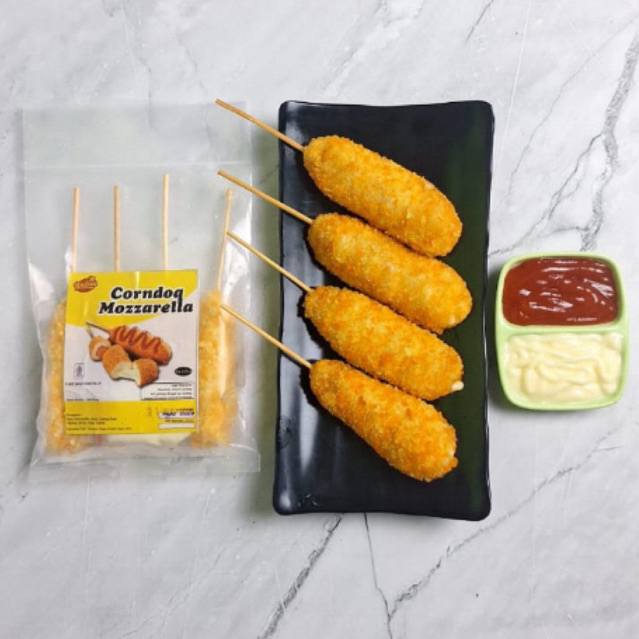 Hottang Corndog Sosis Mozarella Niso Food Frozen isi 4